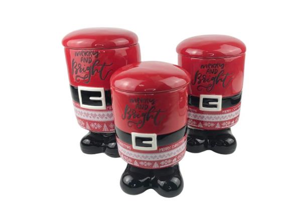 Christmas Vintage Ceramic Candy Santa Claus Cookie Jar