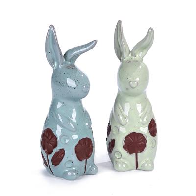 spring ceramic easter bunny salt and pepper shaker thumbnail