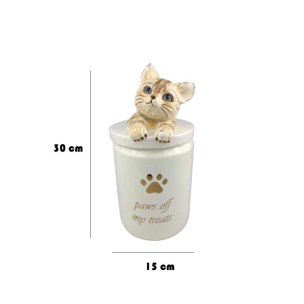 cat shaped coffee biscuits ceramic canisters jar picture 2