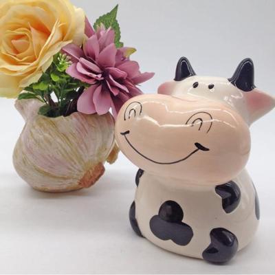 ceramic cute cow money coin box piggy bank picture 3